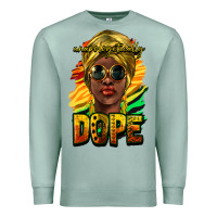 Seafoam unapologetically dope afro Premium Sweatshirt - NancyCooperArtShop
