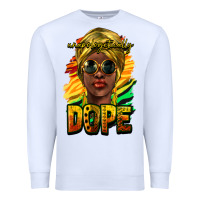White unapologetically dope afro Premium Sweatshirt - NancyCooperArtShop