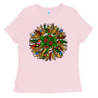 Bubblegum Pink new year sunflower Ladies Tee - RanaPortraitStore