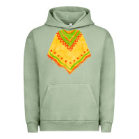 Pigment Oil Green mexican poncho fa element Urban Hoodie - FaDigitalArtStudio