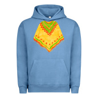 Pigment Pebble Blue mexican poncho fa element Urban Hoodie - FaDigitalArtStudio