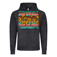Vintage Black western sunflowers turquoise Vintage Hoodie - Artiststas