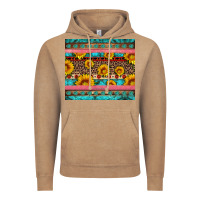 Vintage Coffee western sunflowers turquoise Vintage Hoodie - Artiststas