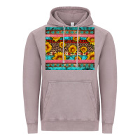 Vintage Zinc western sunflowers turquoise Vintage Hoodie - Artiststas