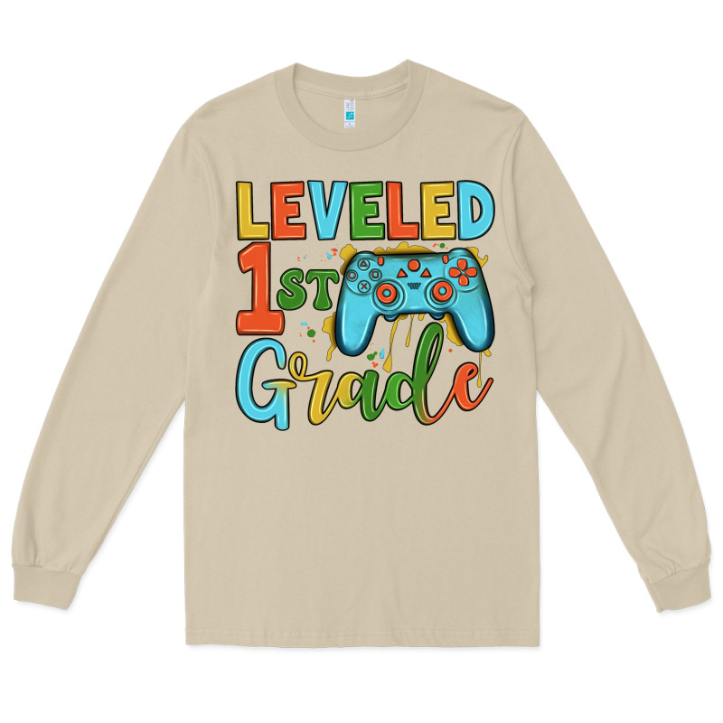 Leveled 1 St Grade Long Sleeve Tee by JahusDesignShop | Teevron