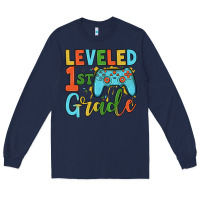 Navy leveled 1 st grade Long Sleeve Tee - JahusDesignShop
