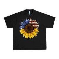 Black american flag sunflower Urban Heavy Tee - Jasminsmagicworld