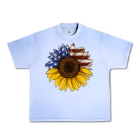 Grape Ice american flag sunflower Urban Heavy Tee - Jasminsmagicworld
