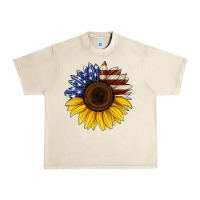 Sandshell american flag sunflower Urban Heavy Tee - Jasminsmagicworld
