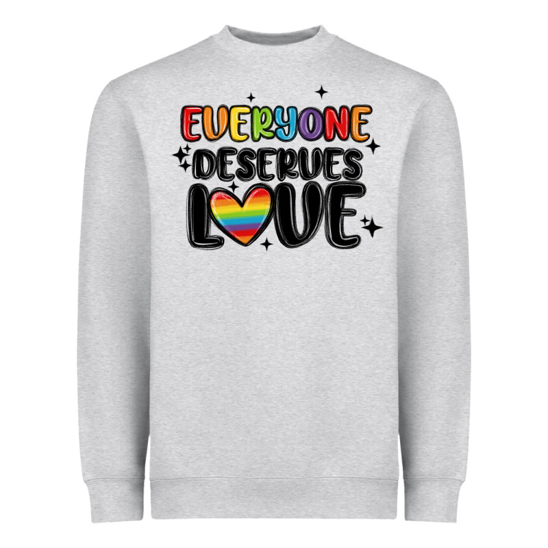 Everyone Deserves Love Heavyweight Sweatshirt by MaliasSmallBusiness | Teevron