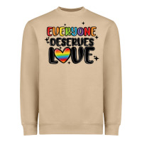 Mushroom everyone deserves love Heavyweight Sweatshirt - MaliasSmallBusiness