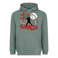 Sage back to school 1st baseball game on Heavyweight Hoodie - NancyCooperArtShop