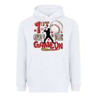 White back to school 1st baseball game on Heavyweight Hoodie - NancyCooperArtShop