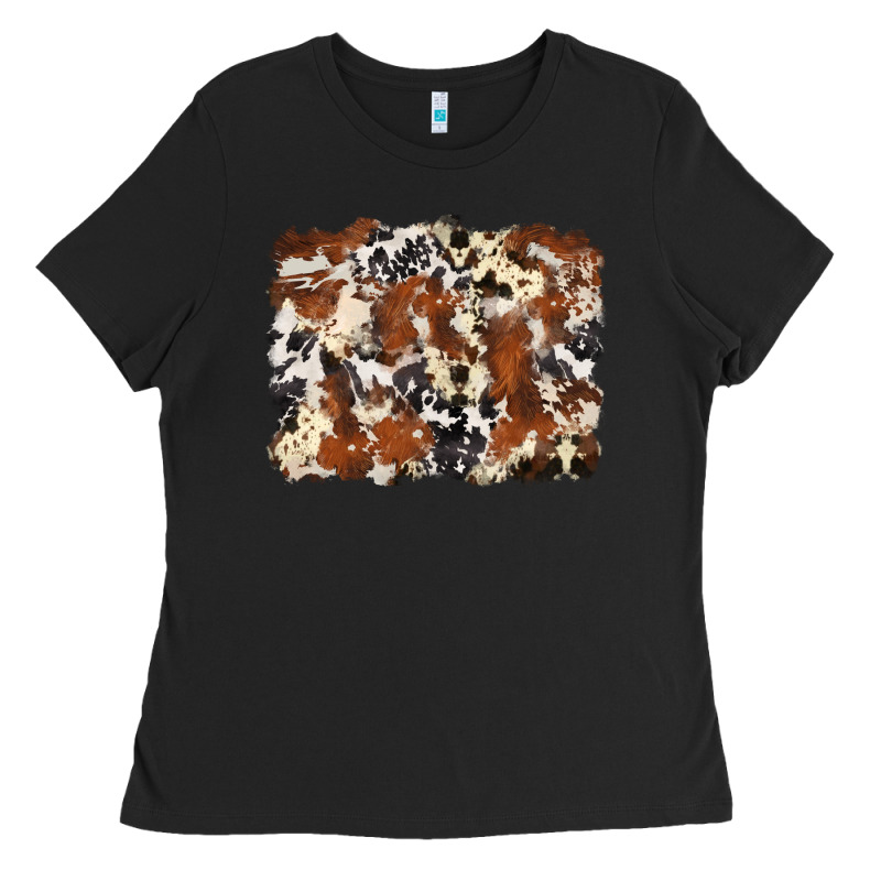 Cowhide Background Ladies Tee by Zillion Design Studio | Teevron