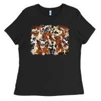 Black cowhide background Ladies Tee - Zillion Design Studio