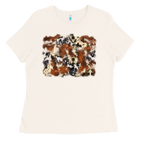 Bone cowhide background Ladies Tee - Zillion Design Studio