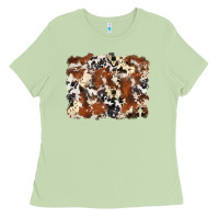 Matcha cowhide background Ladies Tee - Zillion Design Studio