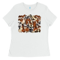 White cowhide background Ladies Tee - Zillion Design Studio