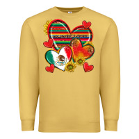 Antique Gold Mexican Hearts Premium Sweatshirt - texasbilliewilder