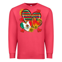 Cardinal Mexican Hearts Premium Sweatshirt - texasbilliewilder