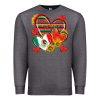 Charcoal Heather Mexican Hearts Premium Sweatshirt - texasbilliewilder