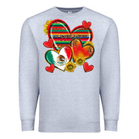 Heather Grey Mexican Hearts Premium Sweatshirt - texasbilliewilder