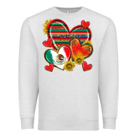 Oatmeal Heather Mexican Hearts Premium Sweatshirt - texasbilliewilder