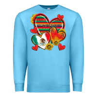Ocean Blue Mexican Hearts Premium Sweatshirt - texasbilliewilder