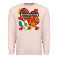 Pale Pink Mexican Hearts Premium Sweatshirt - texasbilliewilder