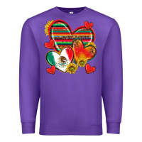 Purple Mexican Hearts Premium Sweatshirt - texasbilliewilder