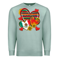 Seafoam Mexican Hearts Premium Sweatshirt - texasbilliewilder