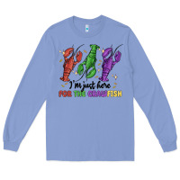 Colony Blue i'm just here for the crawfish Long Sleeve Tee - MaliasSmallBusiness