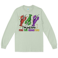 Matcha i'm just here for the crawfish Long Sleeve Tee - MaliasSmallBusiness