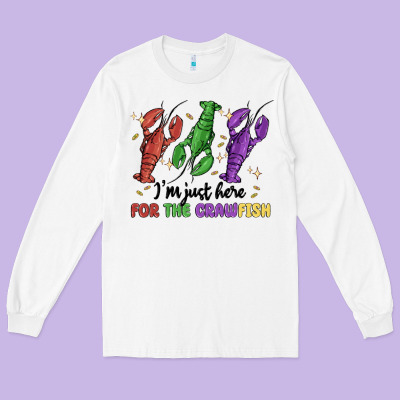 I'm Just Here For The Crawfish Long Sleeve Tee Designed By Maliassmallbusiness
