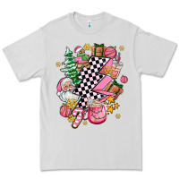 Dove Grey pink christmas lightning bolt Premium Tee - AdoDesignShop