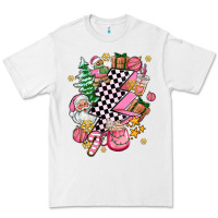 White pink christmas lightning bolt Premium Tee - AdoDesignShop