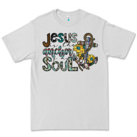 Dove Grey jesus is the anchor of my soul Premium Tee - SublimationCraftShop