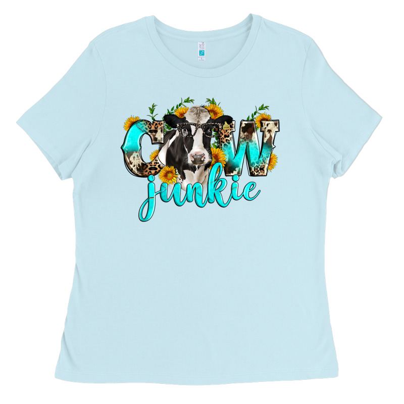 Cow Junkie Ladies Tee by Zillion Design Studio | Teevron