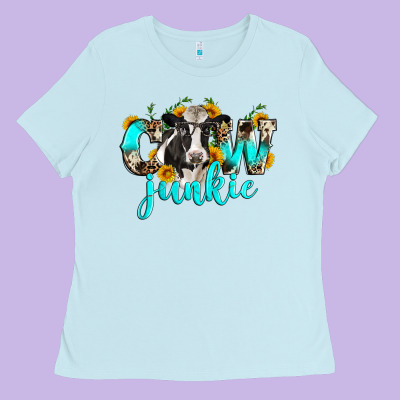 Cow Junkie Ladies Tee Designed By Zillion Design Studio