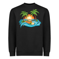 Sunset Beach Scene Heavyweight Sweatshirt | Teevron