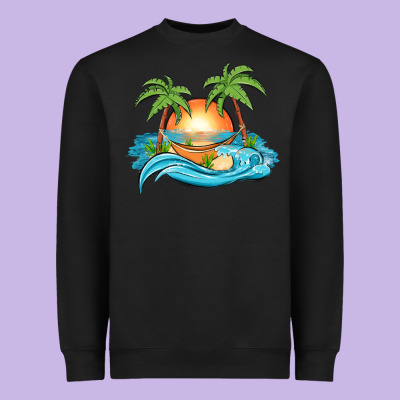 Sunset Beach Scene Heavyweight Sweatshirt Designed By Maliassmallbusiness