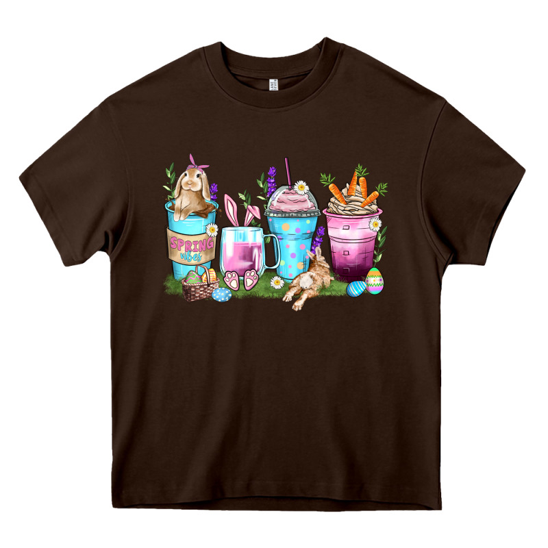 Rabbit Coffee Cups Heavy Core Tee by Zillion Design Studio | Teevron