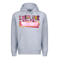 Heather Grey Personalized i wear pink for my Premium Hoodie - texasbilliewilder