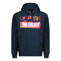 Navy Personalized i wear pink for my Premium Hoodie - texasbilliewilder