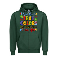 Sports Green colorful love message Zipper Hoodie - LillyAllenDesigns