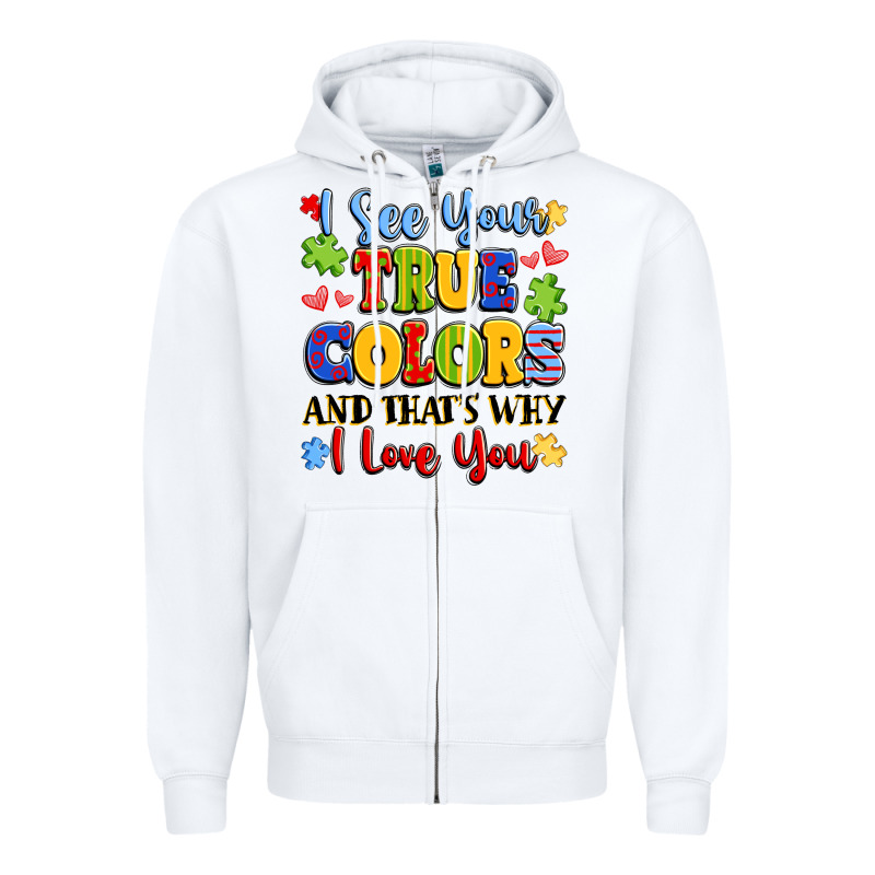 Colorful Love Message Zipper Hoodie by LillyAllenDesigns | Teevron