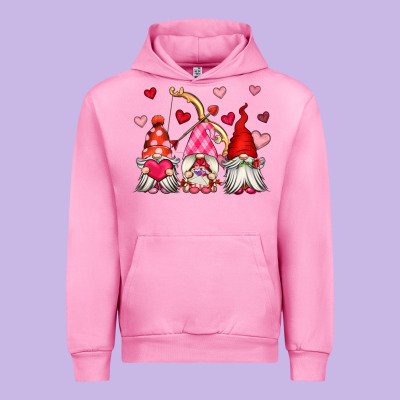 Valentine's Day Gnomes Urban Hoodie Designed By Oliviacreatesart