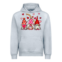 Heather Grey valentine's day gnomes Urban Hoodie - OliviaCreatesArt
