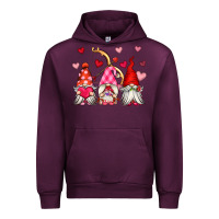 Mauve Wine valentine's day gnomes Urban Hoodie - OliviaCreatesArt