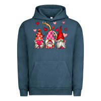 Pigment Midnight Navy valentine's day gnomes Urban Hoodie - OliviaCreatesArt
